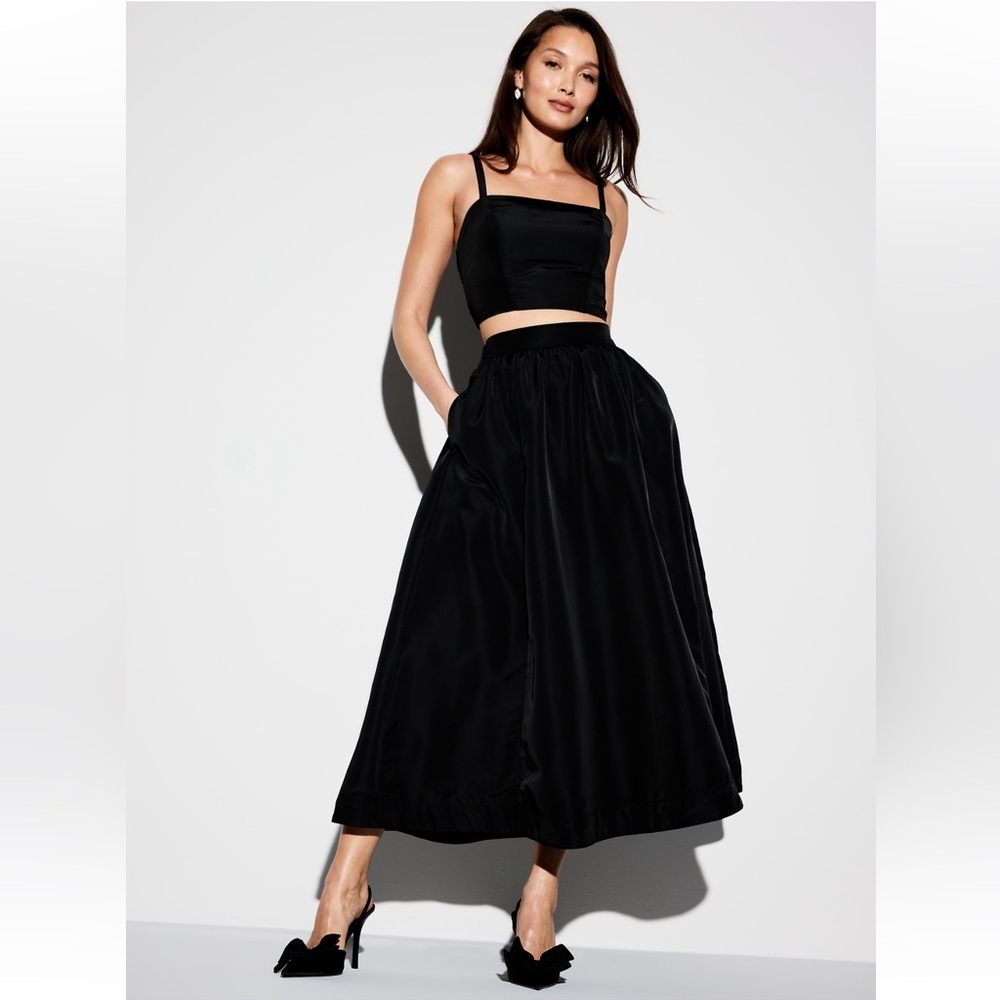 The Occasion by Old Navy High-Waisted Taffeta Midi Skirt